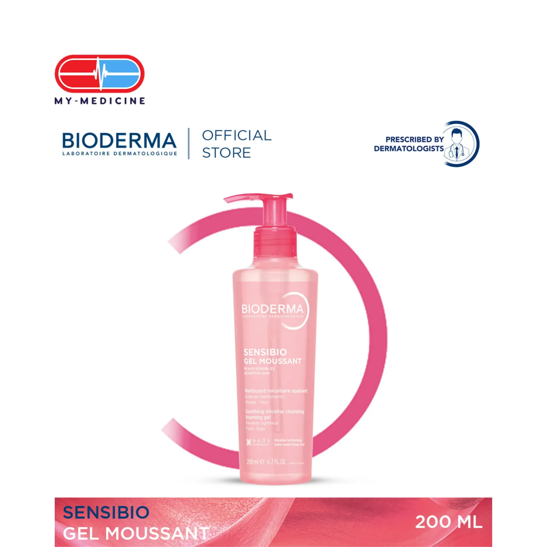 [CP040127] Bioderma Sensibio Gel Moussant Gentle Soothing Micellar Foaming Gel Cleanser (Sensitive Skin) - 200 ml