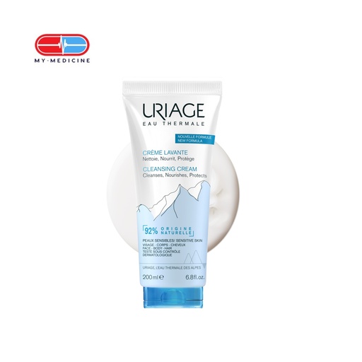 Uriage Cleansing Cream for Sensitive Skin 200 ml  Exp Date 1/27 (Waiting time 2-3 days)