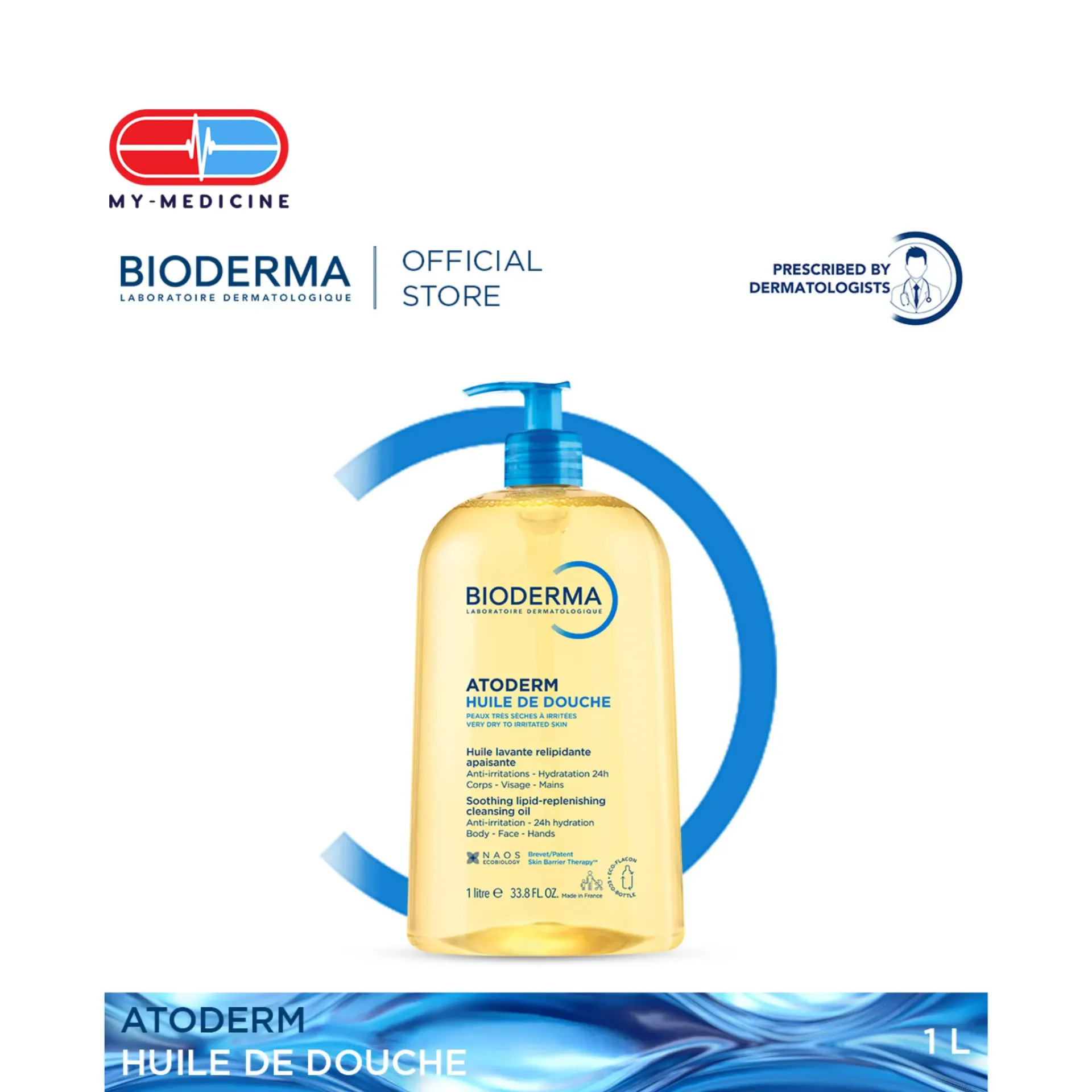 [CP040268] Bioderma Atoderm Huile De Douche 1L Exp date: 08/26