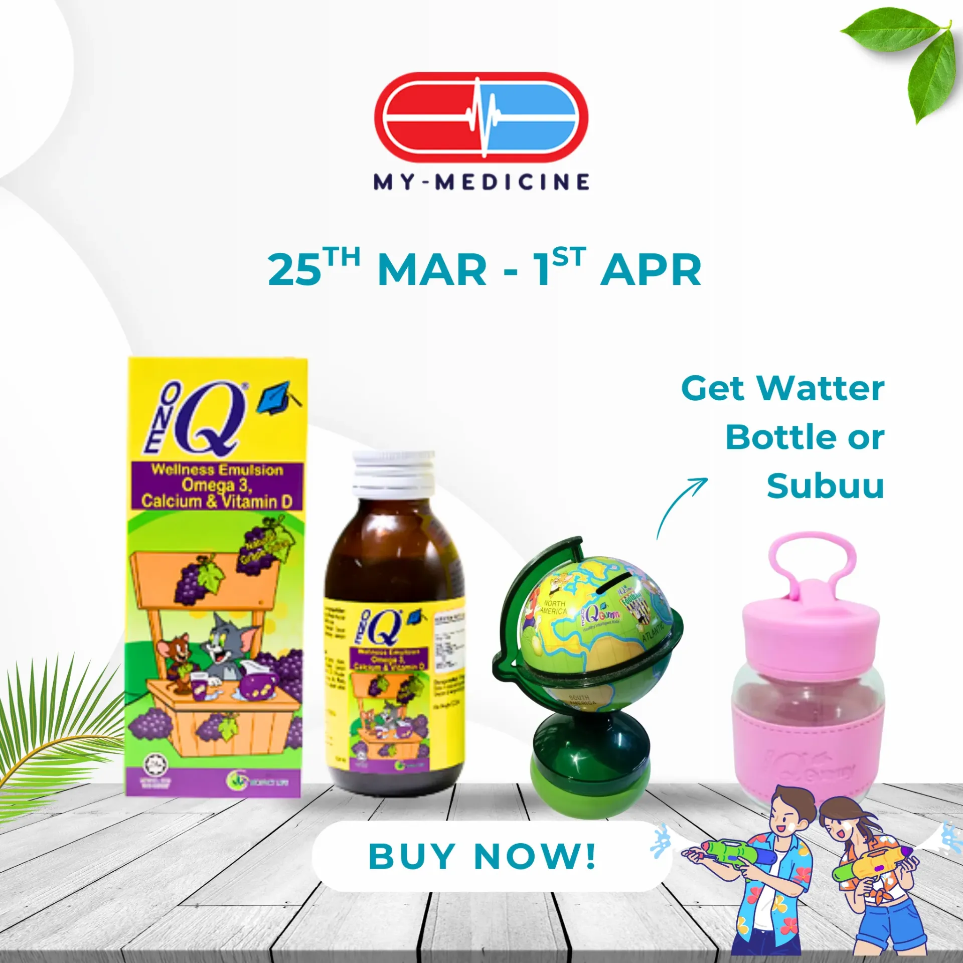 One Q Emulsion Omega 3+ Calcium & Vitamin D 120ml