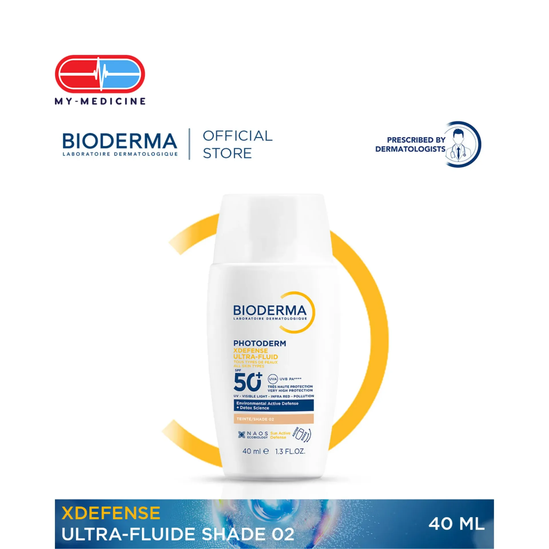 Bioderma Photoderm Xdefense Ultrafluid SPF50+ Teinte Shade 02 40ml